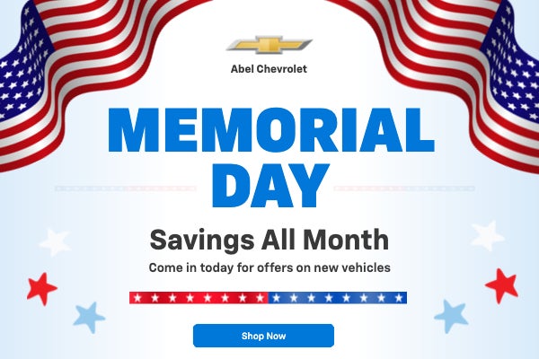 Memorial Day Savings All Month